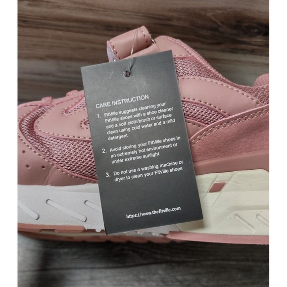 Fitville Rebound Core V2 Sneakers Womens 9 W Hook and Latch Pink Wide Shoes - Picture 5 of 8